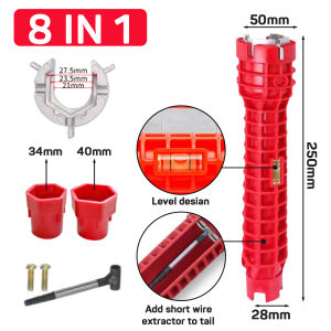 (Local Seller) 14 In 1 Faucet Sink Wrench Pipe Wrenches Faucet Sink Installer Kit for Bathroom Kitchen Plumbing Repair Installation Hand Tools
