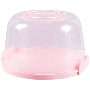 Transparent Cake Container With Ergonomic Handle Kitchen Baking Essential Party Travel Friendly Dessert Storage Box