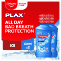 Colgate Plax Antibacterial Mouthwash Ice 60mL, pack of 2. 