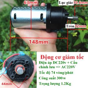 Động cơ giảm tốc máy ép chậm các loại - Có thể phát điện tới 300w