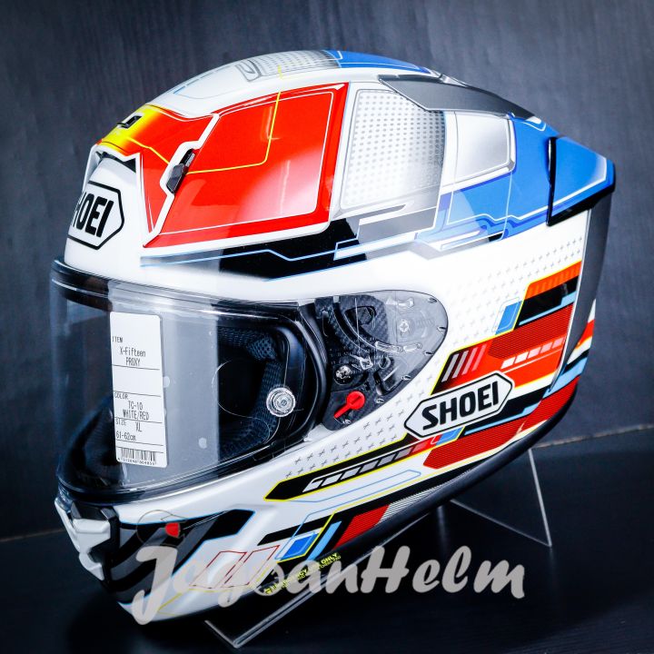 SHOEI HELM X15 PROXY TC10 WHITE RED BLUE XFIFTEEN SNI Helm