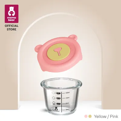 Mamabear Baby Food Glass Storage Container BPA FREE Jars Portable Extra Thick Glass Steam with Lid