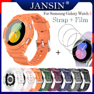 Case+Band for Samsung Galaxy Watch 5 40mm 44mm No Gaps sports Silicone Strap for Galaxy Watch 5 watchband Bracelet
