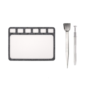 3/4 Piece Handmade Felt Beading Tray Set With Stainless Steel Scoops And 6 Compartments For Making Crafts