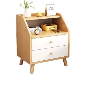 Two tone color matching Modern Nordic style Drawers home Bedside Table Night Stand Storage Cabinet for Bedroom Decoration