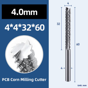 1PC PCB Milling Cutter Corn Cutter 1.0-4.0mm Corn Router Bit Tungsten Carbide End Mill CNC Engraving Machine Bit