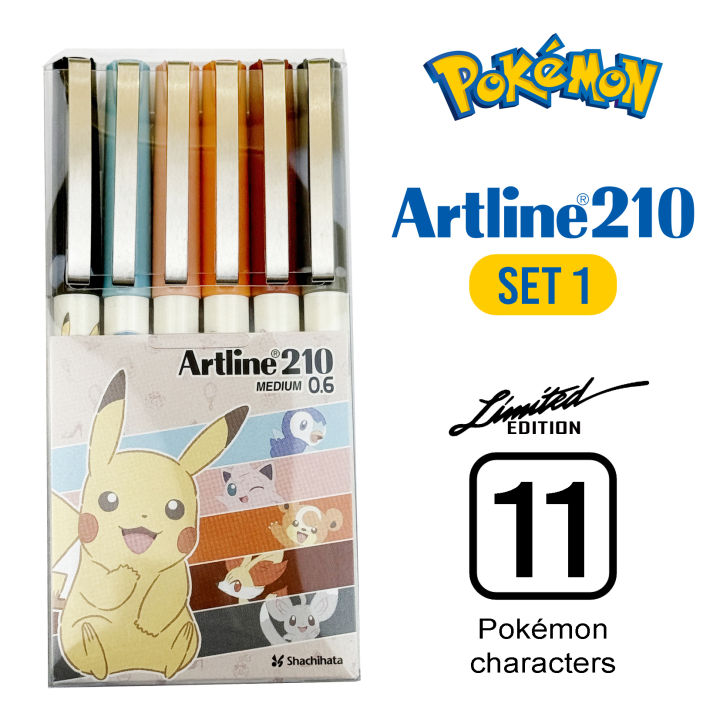 Artline 210 x Pokemon Sign Pen Stationery Line Point 6Mm Ek
