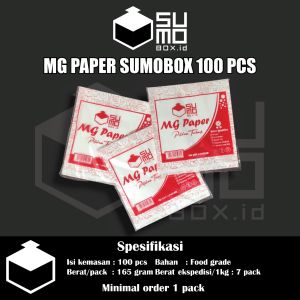 Kertas nasi KFC isi 100 lbr pembungkus nasi putih / Kertas bungkus burger anti lengket minyak