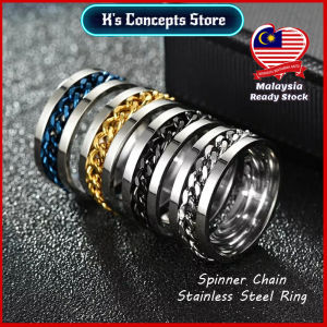 【Ready Stock】Spinner Chain Ring Men Women Rings Cincin Lelaki / Cincin Perempuan/Stainless Steel Ring