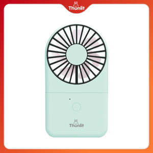 Thunlit Hand Electric Fan Folding Hanging Neck USB 1800mAh Rechargeable Small Fan for School Students and Office Staff Gift Wholesale