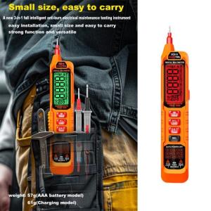 เครื่องวัดแรงดันไฟฟ้าแบบดิจิตอลขนาดกระเป๋าแบบพกพาพร้อมกลไกการป้องกันอัจฉริยะสำหรับการวัดและวินิจฉัย