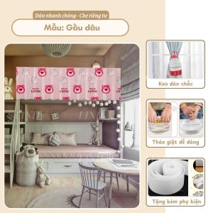 Rèm Dán Che Lan Can Gác Lửng Lind Decor Rèm Che Gác Trọ Nhiều Mẫu Đẹp Rèm Gác Trọ Dán Chắc Dễ Lắp Đặt