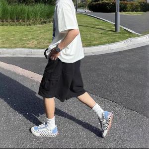 New Cargo Shorts 6 Pockets Denim Maong Jorts Mens Baggy Shorts For Men 3 Colors 25-36 Sizes