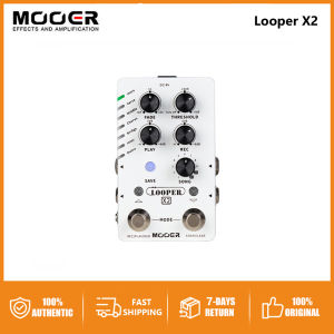 MOOER Looper X2 Electric Guitar Pedal Bass Guitar Acoustic Guitar Pedal with 11 Banks 300 Minutes 77 Save Slots