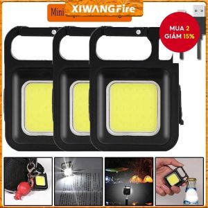 Móc khóa Mini cầm tay COB Đèn làm việc / USB có thể sạc lại / Đi bộ đêm Đèn khẩn cấp cắm trại ngoài trời