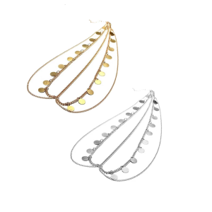 Sequins Elegant Head Chain Hiphop Punk Alloys Head Chain Bridal Head Chain for Halloween Parties and Bridal Costumes