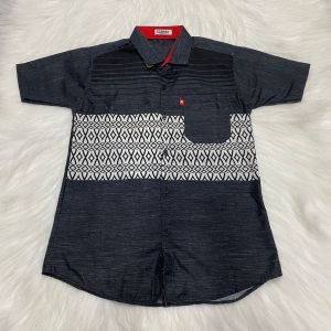 kemeja anak laki -laki fashion kekinian untuk umur 7-8 tahun kemeja kerah grosir murah motif beragam