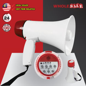 Rechargeable Portable Megaphone Foldable Handheld Loud Speaker with Built-in Siren Recorder Play / Pembesar Suara