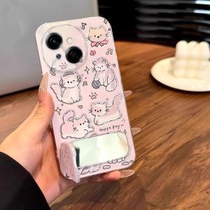 เคสสำหรับ tecno spark go 1 spark go 2025 tecno pop 9 เคสศัพท์เคสนุ่มซิลิโคนกันกระแทกเคสใสดีไซน์ใหม่สวยงามการ์ตูนแมวพร้อมที่วาง TKYYMZJ01