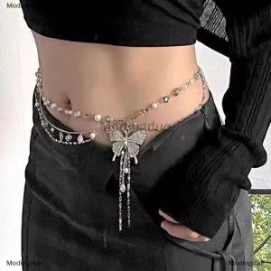 [COD] Modingdue Dainty Butterfly Pendant Multiayer Waist Chain Necklace Elegant Body Chain Party Jewelry Gift