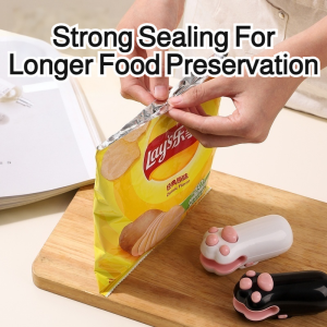 Small home sealer snacks dualuse refrigerator magnetic mini sealer cat claw food sealer