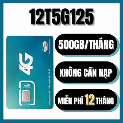 ( SIM PHÁT WIFI ) Sim 5G Viettel Gói 12T5G125 SIÊU DATA 500GB/THÁNG KHÔNG CHIA GIỚI HẠN THEO NGÀY DÙNG MẠNG THẢ GA - Trọn Gói 1 Năm Không Cần Nạp Tiền . FREESHIP - CHƯA KÍCH HOẠT.