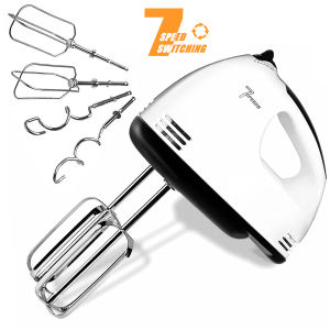 Electric Hand Mixer 7 Speed Stainless Steel Egg-Whisk Electric Mixer Includes 2 Beaters & 2 Dough Hooks Robust & Easy-Clean2026