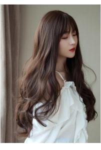 [ tặng kèm lưới và lược ] tóc giả nữ nguyên đầu xoăn dài tóc giả bộ cả đầu mái thưa tóc giả xoăn hàn quốc