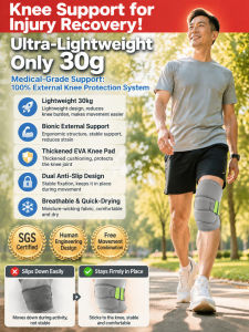 Knee Brace Knee Support Patella Meniscus Stabilizer Adjustable Compression Sleeve Non Slip Breathable Comfortable Fit Sports Running Gym Basketball HFH