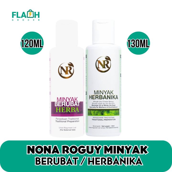 NR Nona Roguy Minyak Herbanika (130ml)/ Minyak Berubat Herbal (120ml ...