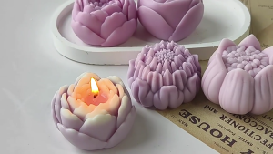Home Decors Silicone Molds Realistic Flower Display Charm Silicone Mold For Unique And Soap Designs