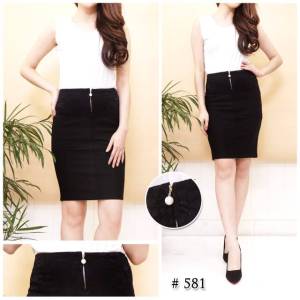 MM 581 PENCIL SKIRT MIDI IMPORT OFFICIAL ( COD ) + ( GRATIS ONGKIR ) rok span midi mini bahan katun wedges import super strech  - di jamin bahan bagus - panjang SELUTUT freesize muat bb 70 kg