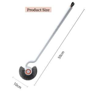 Toilet Bowl BrushBathroom Deep Cleaning Toilet Cleaner Scrubber Under Rim with Curved Bristle for Dead Corner Clean