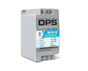 Single to 3 Phase Converter MY-PS-10 model must be only used on 7.5HP(5.5kW) 23Amps 200V-240V 3-Phase Motor One DPS must be used on One Motor Only Input/Output 200V-240V