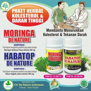 Moringa Habatop Atasi VERTIGO & Gula Darah Herbal  De Nature