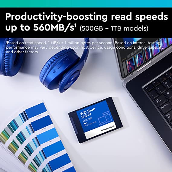 Western Digital WD Blue 250GB SA510 SATA 2.5" 7mm Internal Solid State Drive SSD WDS250G3B0A