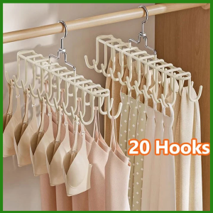 [20 Hooks] Stainless steel Hanger For Hanging Belts Swimsuits Ties Scarves Bras Hanger Baju 挂钩衣架