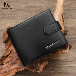 LouisWill Fashion Short Wallet Mens Retro Wallet Business Wallet Large Capacity Wallet Soft PU Wallet Multi-Card Position Wallets Travel Purses Zipper Coin Pouch ID Credit Cards Holders