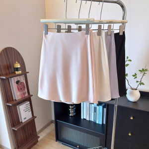 COD satin acetic acid skirt spring and summer new temperament anti-light pearlescent A word Spice Girl skirt wholesale 99512026 new products