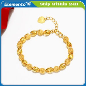 Saudi Gold Bracelet Pawnable for Women Happiness Bracelet Lucky Bracelet Blessing Couples Bring Good Luck Fashion Jewelry Ladies Bracelets Girls Birthday