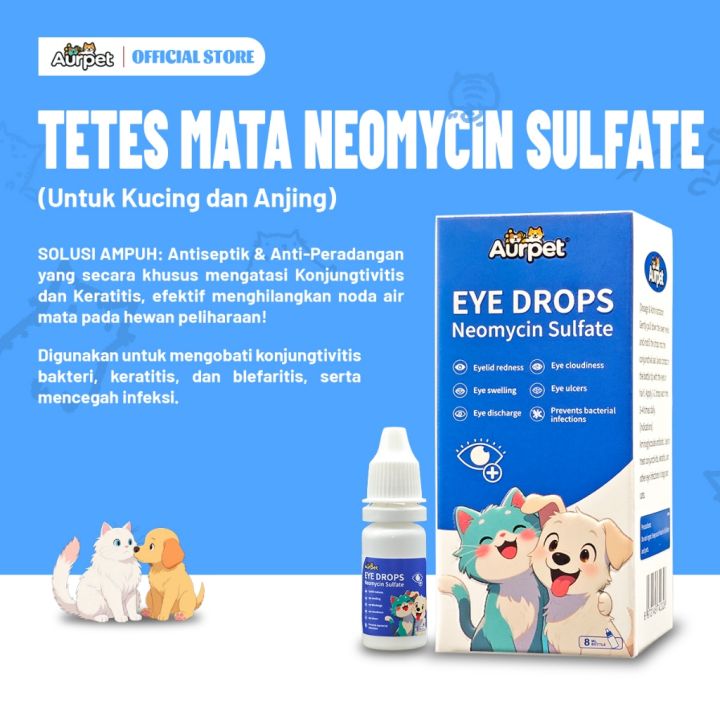 Aurpet Tetes Mata Hewan Atasi Konjungtivitis Keratitis Belek Kemerahan Gatal Kucing & Anjing