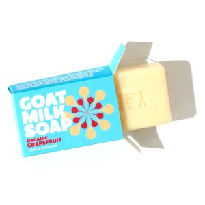 Xà phòng hữu cơ SKIN SAID YES GOAT MILK SOAP ORGANIC GRAPEFRUIT TONE&ENERGIZE kiểm soát mụn trứng cá chàm vẩy nến của Mỹ