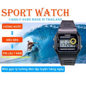Đồng Hồ Nam/Nữ Casio F-94W8 .c. Made In Thailand Chống Nước Siêu Bền Pin Lâu