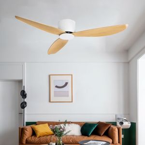 (Loại I-Ảnh thật)Quạt trần 3 cánh cho chung cư-Quạt đảo trần dành cho trần nhà thấp-Động cơ DC 6 tốc độ-có hẹn giờ phù hợp lắp phòng khách-phòng ngủ