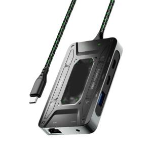 7 in 1 Expansion Dock 1000Mbps Ethernet PD100W for DS7/DS7pro Earphones Type C Adapter For Office Study Entertainment