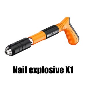 Nail Gun With 120pcs Round Nails And Tool Box Concrete Steel Wall Anchor Wire Slotting Device