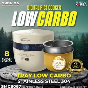 YONG MA Rice Cooker Magic Com Low Carbo 2 L SMC 8067 - Garansi Resmi 2 Tahun