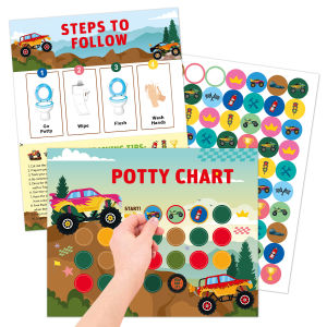 Potty Training Chart | Sticker Reward Potty Chart for kids | Cartoon Toilet Training Learning | Good Habit Early Educational Aids