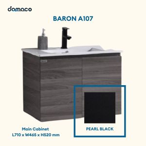 Baron A107 Stainless Steel Basin Cabinet With Sit In Basin & Heavy Duty OEM Vanity & Mirror Cabinet Sets