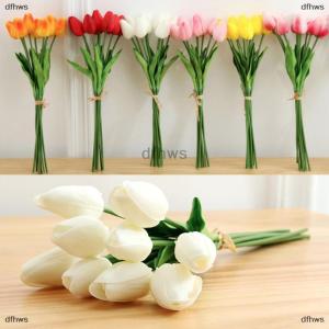 [COD] dfhws Artificial Tulip Flowers False Bouquet Real Touch Home Wedding Party Decor